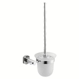 Ścienna SZCZOTKA do Wc SAT Cube Way w wykończeniu chrom z zaokrąglonym designem pro do nowoczesnej łazienki.