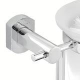 Ścienna SZCZOTKA do Wc SAT Cube Way w wykończeniu chrom z zaokrąglonym designem pro do nowoczesnej łazienki.
