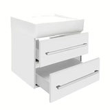 Wisząca szafka łazienkowa z umywalką ceramiczną SAT Cube w białym połysku