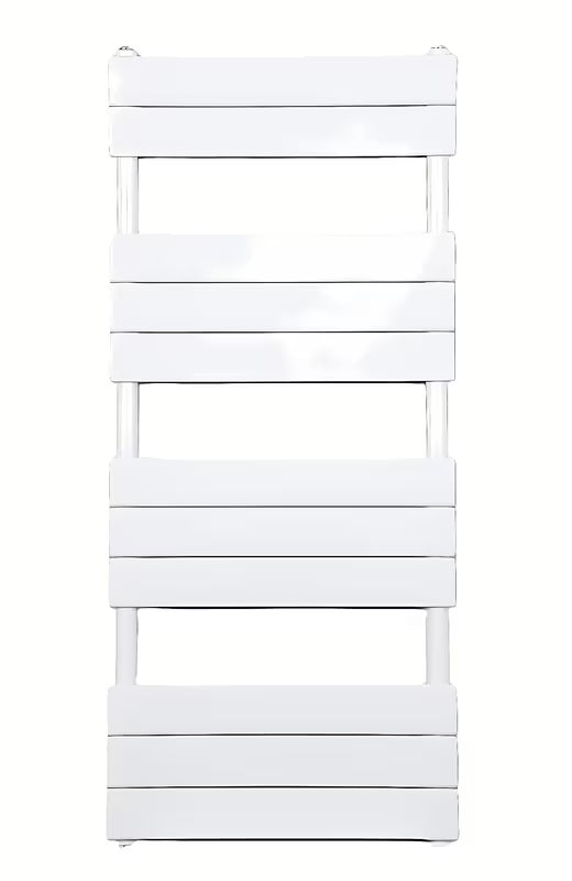 Biały kombinowany grzejnik łazienkowy SAT D 50x113,4 cm z podłączeniem bocznym