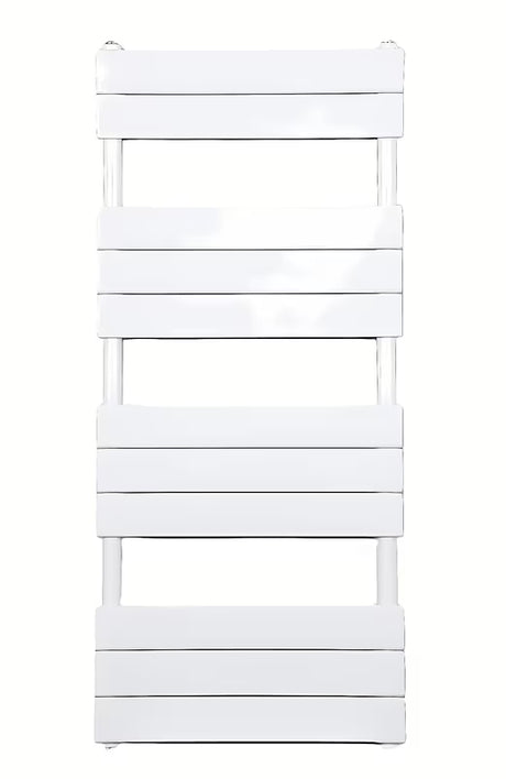 Biały kombinowany grzejnik łazienkowy SAT D 50x113,4 cm z podłączeniem bocznym