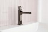SAT Dark bateria umywalkowa bez odpływu w wykończeniu PVD gun metal, montaż stojący, z dźwignią.