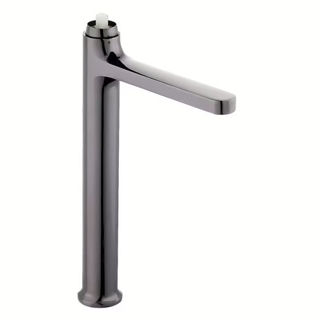 Wysoka bateria umywalkowa SAT Dark w wykończeniu PVD gun metal bez odpływu.