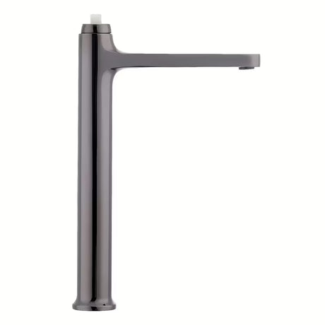 Wysoka bateria umywalkowa SAT Dark w wykończeniu PVD gun metal bez odpływu.