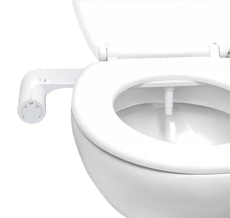 Biała nakładka bidetowa SAT Easybidet pro do montażu pod DESKA sedesowa bez podłączenia do prądu.
