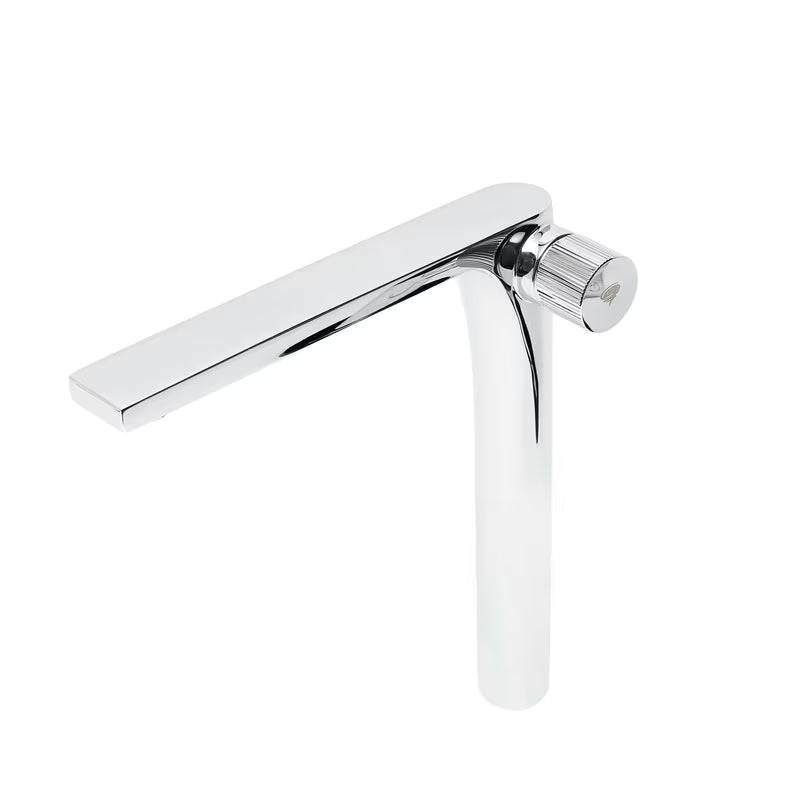 Wysoka jednouchwytowa bateria umywalkowa SAT Evolution w wykończeniu chrom pro umywalka nablatowa .
