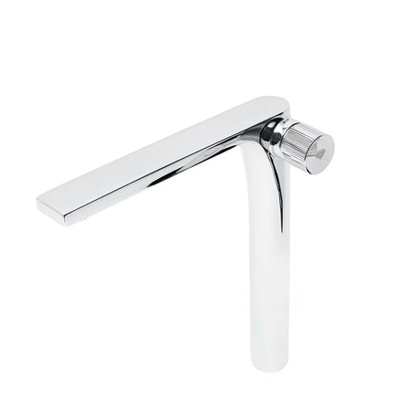 Wysoka jednouchwytowa bateria umywalkowa SAT Evolution w wykończeniu chrom pro umywalka nablatowa .