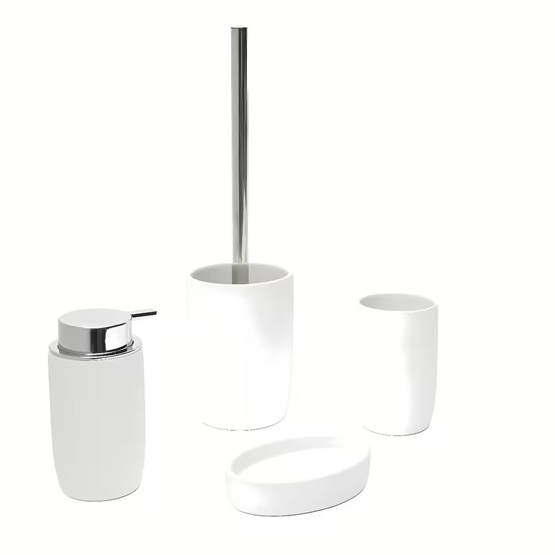 Biała ceramiczna pojemnik SAT Evolution o owalnym kształcie, wolnostojący  dodatek do łazienki
