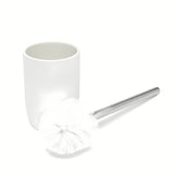 Biała ceramiczna SZCZOTKA do Wc SAT Evolution w wersji wolnostojącej pro nowoczesnej łazienki.