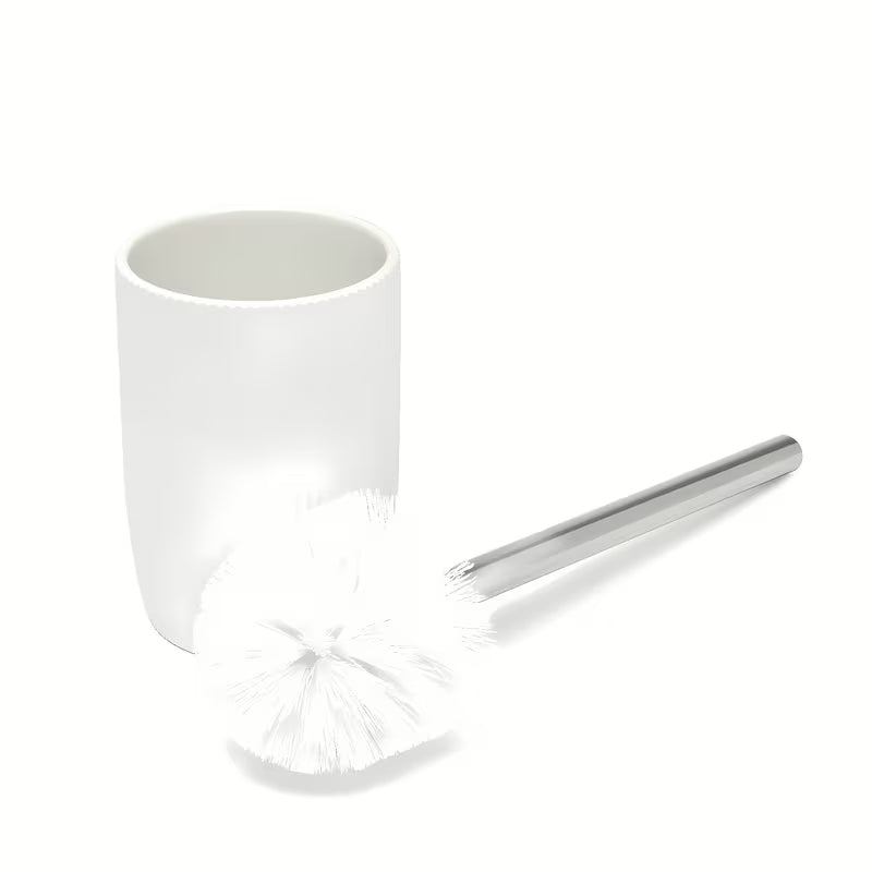 Biała ceramiczna SZCZOTKA do Wc SAT Evolution w wersji wolnostojącej pro nowoczesnej łazienki.