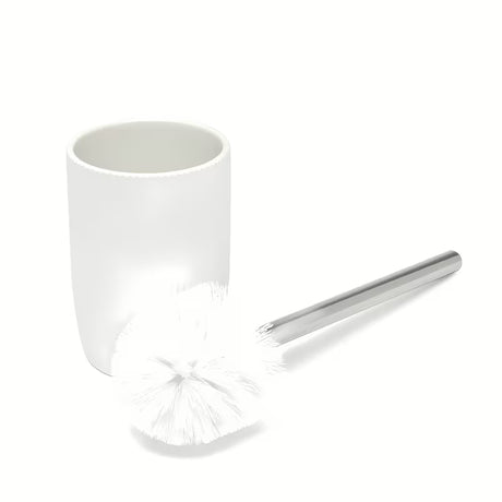Biała ceramiczna SZCZOTKA do Wc SAT Evolution w wersji wolnostojącej pro nowoczesnej łazienki.