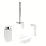 Biała ceramiczna SZCZOTKA do Wc SAT Evolution w wersji wolnostojącej pro nowoczesnej łazienki.