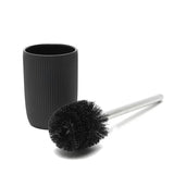 Czarna ceramiczna wolnostojący  SZCZOTKA do Wc SAT Evolution do nowoczesnej łazienki.
