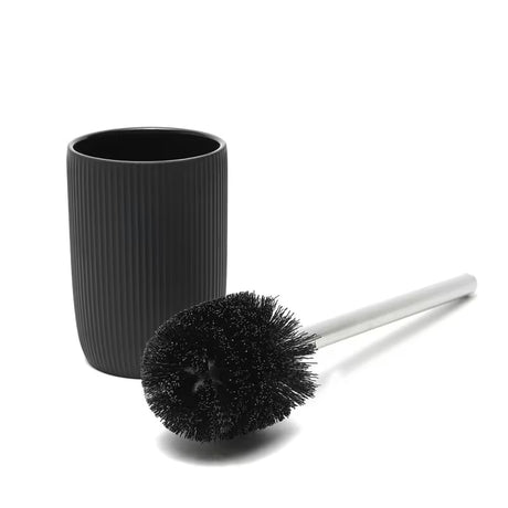 Czarna ceramiczna wolnostojący  SZCZOTKA do Wc SAT Evolution do nowoczesnej łazienki.