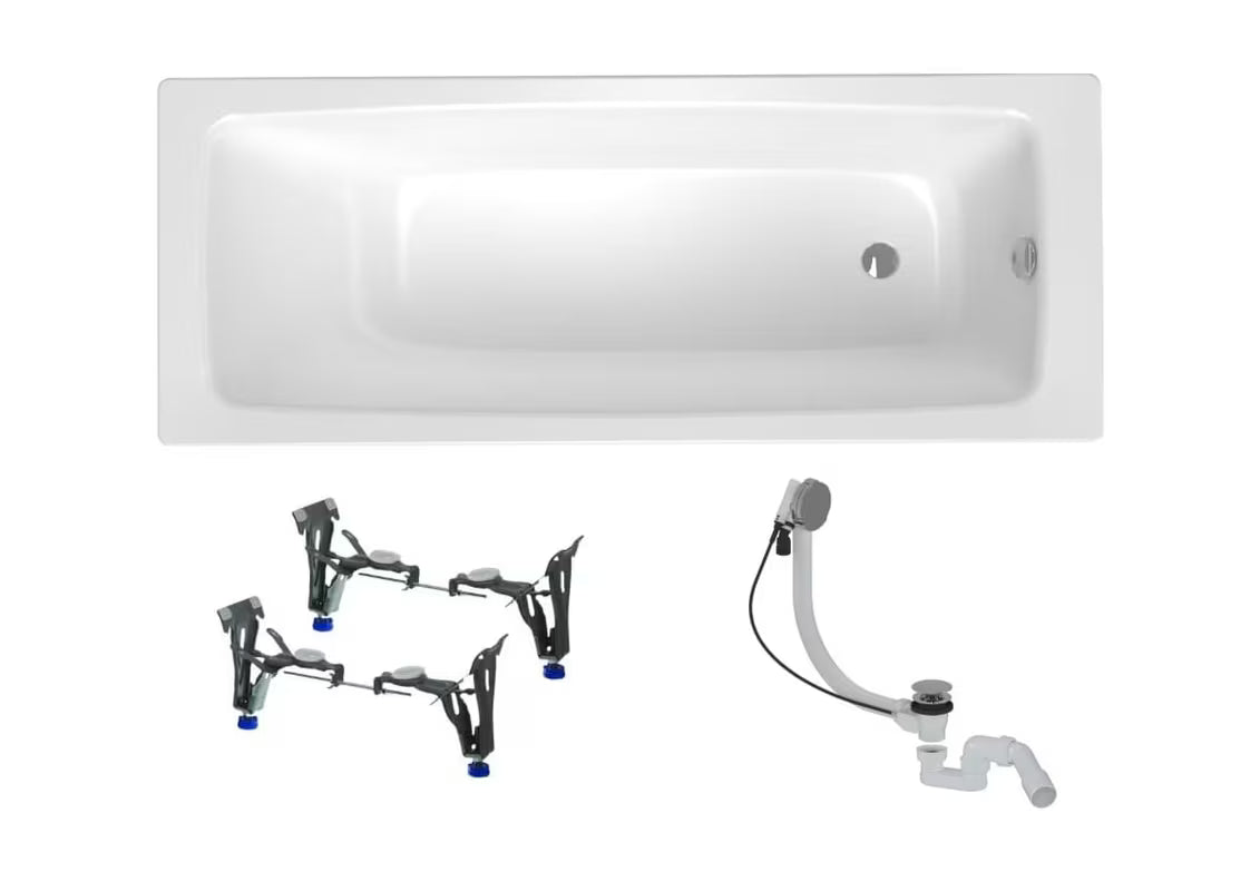 Wanna prostokątna SAT Feel 150x70 cm ze stali emaliowanej w wersji lewej i prawej