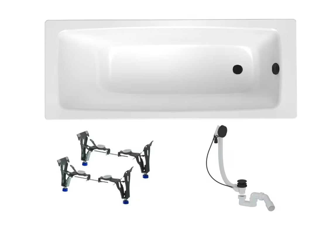 Wanna prostokątna SAT Feel 170x75 cm ze stali emaliowanej, w wersji lewej i prawej