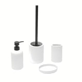 Biała ceramiczna SZCZOTKA do Wc SAT Feel w wersji wolnostojącej