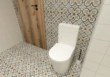 Biała ceramiczna SZCZOTKA do Wc SAT Feel w wersji wolnostojącej