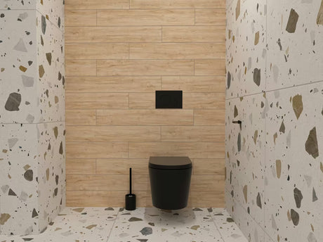 Wolnostojący  ceramiczna SZCZOTKA do Wc SAT Feel w matowej czerni