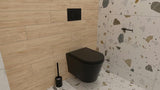 Wolnostojący  ceramiczna SZCZOTKA do Wc SAT Feel w matowej czerni