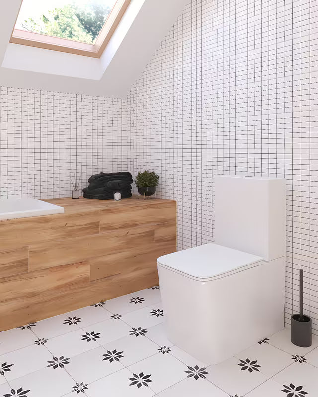 Wolnostojący  ceramiczna SZCZOTKA do Wc SAT Feel w matowej czerni