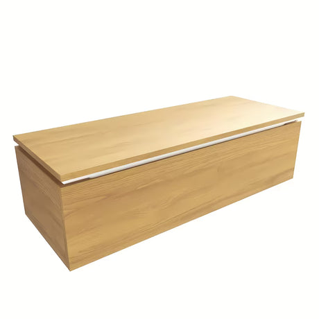 Wisząca szafka łazienkowa SAT Feel z płytą maskującą w dekorze miodowego dębu, 120x46x30 cm