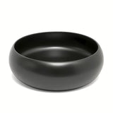 Okrągła ceramiczna umywalka nablatowa  SAT Feel w kolorze czarny mat, średnica 36 cm