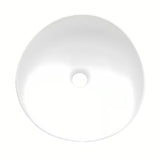 Ceramiczna umywalka nablatowa  SAT Feel 38x38 cm w kolorze biały połysk z falowanym brzegiem.