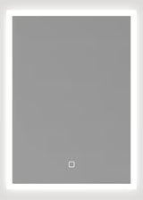 Białe prostokątne lustro SAT Feel 50x70 cm z OŚWIETLENIEM led i sterowaniem sensorowym