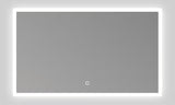 Białe prostokątne LUSTRO led SAT Feel 60x100 cm z sensorem i wyborem trzech barw światła.