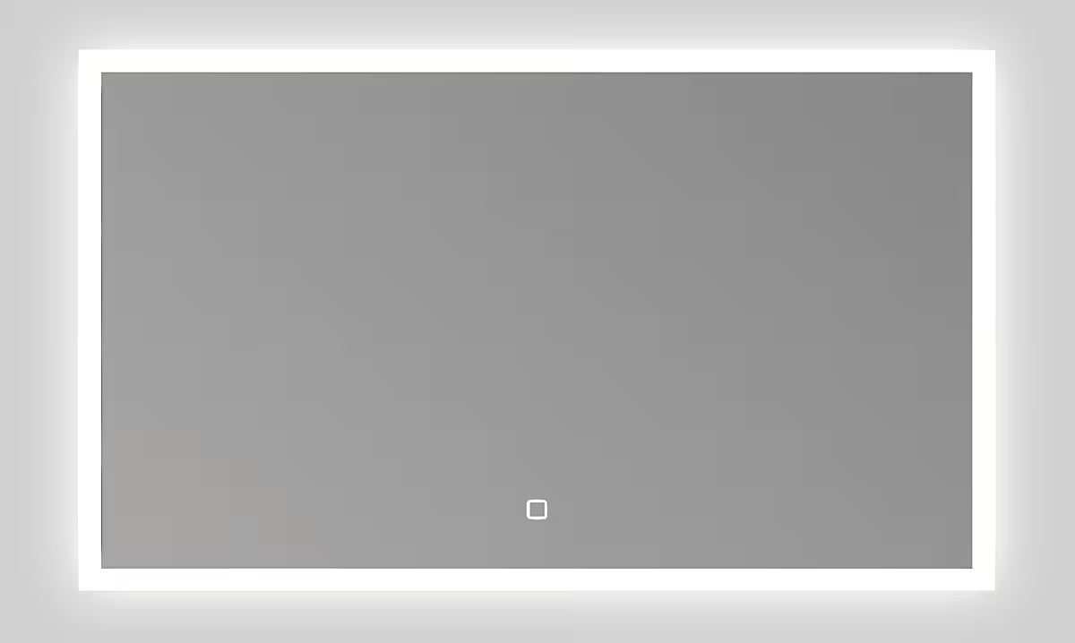 Białe prostokątne LUSTRO led SAT Feel 60x100 cm z sensorem i wyborem trzech barw światła.