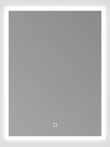 Białe prostokątne lustro SAT Feel 60x80 cm z OŚWIETLENIEM led i sterowaniem sensorowym