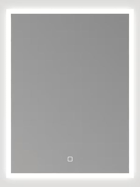 Białe prostokątne lustro SAT Feel 60x80 cm z OŚWIETLENIEM led i sterowaniem sensorowym
