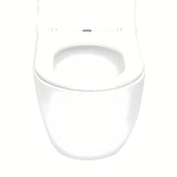 Białe miska WC wisząca SAT Fusion z bezkołnierzowym spłukiwaniem i deską soft Close.