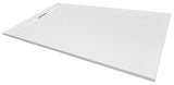 Brodzik prysznicowy prostokątny SAT Fusion 140 x 80 cm z lanego marmuru w kolorze blanco