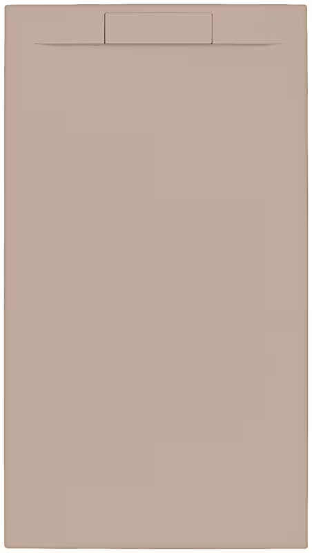 Brodzik prysznicowy prostokątny SAT Fusion 140x80 cm z lanego marmuru w kolorze moka