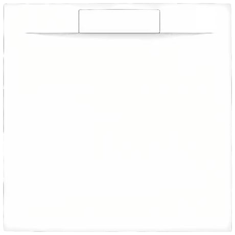 Kwadratowy brodzik prysznicowy SAT Fusion 90x90 cm z lanego marmuru w kolorze blanco