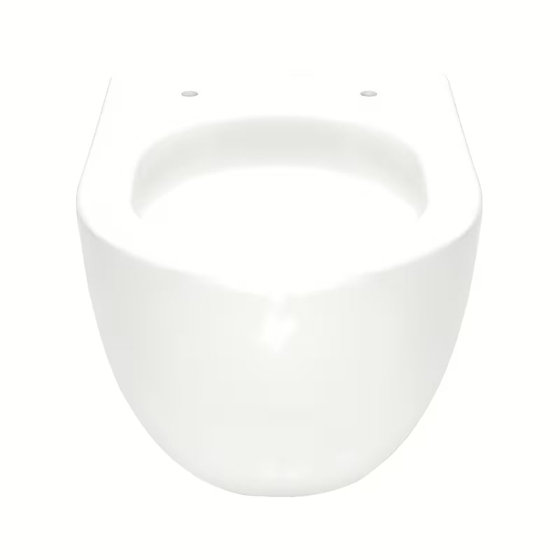 Biała miska WC wisząca SAT Fusion z wirowym spłukiwaniem i deską soft Close z ukrytym mocowaniem.