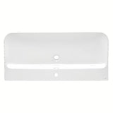 Biała błyszcząca ceramiczna umywalka meblowa SAT Fusion 100,6x46,3 cm z centralnym otworem i przelewem.