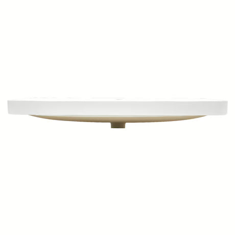 Biała błyszcząca ceramiczna umywalka meblowa SAT Fusion 100,6x46,3 cm z centralnym otworem i przelewem.