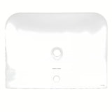 Biała ceramiczna umywalka meblowa SAT Fusion 60,5x46,3 cm z centralnym otworem na baterię