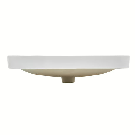 Biała ceramiczna umywalka meblowa SAT Fusion 60,5x46,3 cm z centralnym otworem na baterię