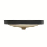 Meblowe umywalka ceramiczna SAT Fusion 60,5x46,3 cm w kolorze matowej czerni z przelewem