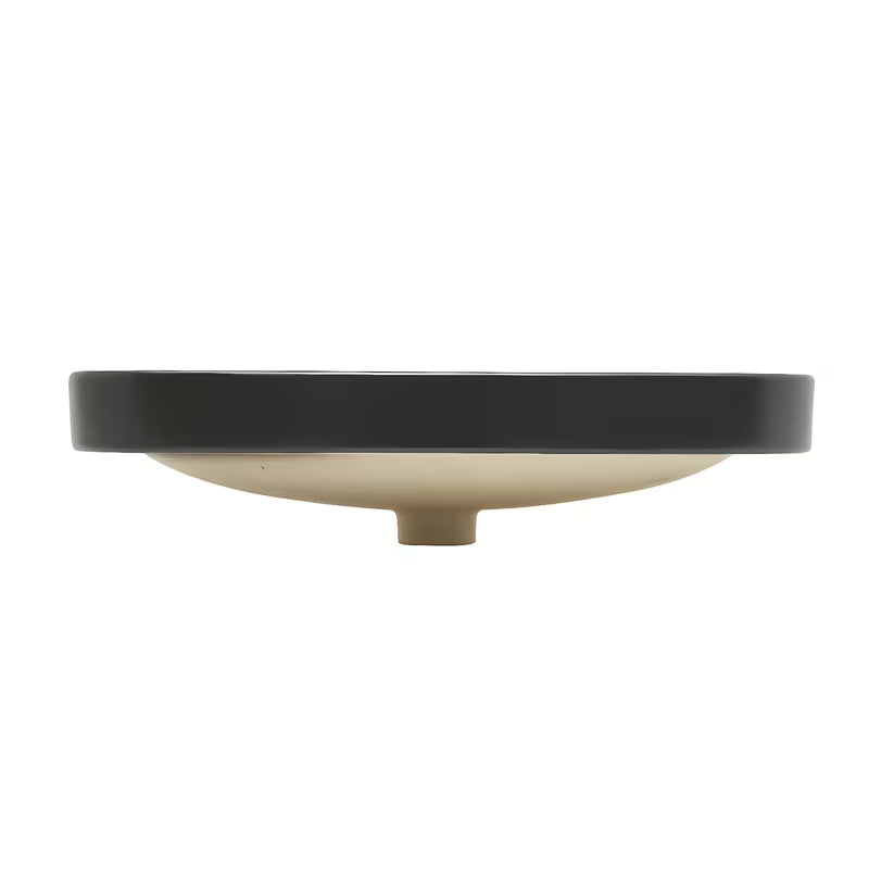 Meblowe umywalka ceramiczna SAT Fusion 60,5x46,3 cm w kolorze matowej czerni z przelewem