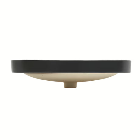 Meblowe umywalka ceramiczna SAT Fusion 60,5x46,3 cm w kolorze matowej czerni z przelewem