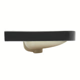 Meblowe umywalka ceramiczna SAT Fusion 60,5x46,3 cm w kolorze matowej czerni z przelewem