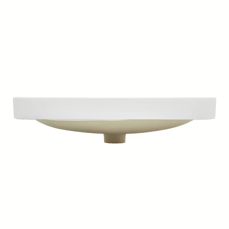Umywalka meblowa SAT Fusion ceramiczna w matowej bieli z otworem pro baterię i przelewem