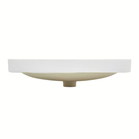 Umywalka meblowa SAT Fusion ceramiczna w matowej bieli z otworem pro baterię i przelewem