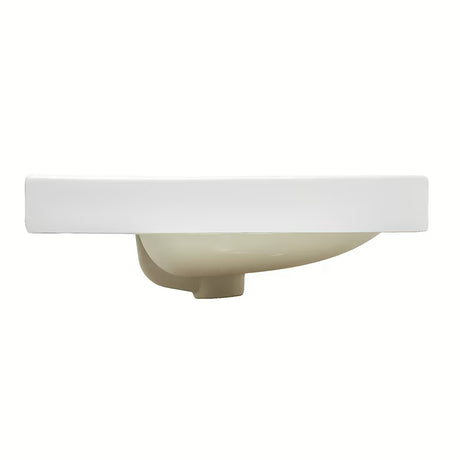 Umywalka meblowa SAT Fusion ceramiczna w matowej bieli z otworem pro baterię i przelewem