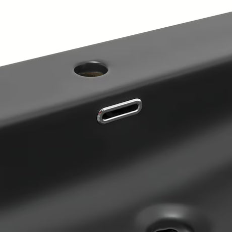 Ceramiczna umywalka meblowa SAT Fusion w kolorze czarny mat z otworem pro baterię pośrodku
